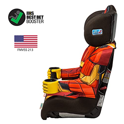 KidsEmbrace Marvel Iron Man 2-in-1 Forward-Facing Car Seat Latch | 5-Point Harness 26.5-65lbs converts to Belt-Positioning Booster 40-100lbs | Adjustable