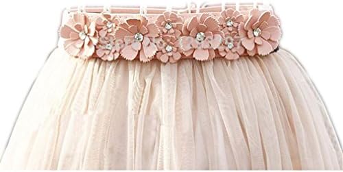 Lady Girl Sweet Pretty Diamante Flower Elastic Stretch Waist Band Waistband Belt Twgn Apricot