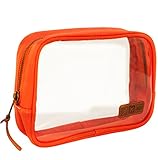 Flight 001 Aeronaut Carry On Clear Quart Bag, Orange, One Size