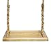 Aoneky Natural Wood Tree Swing Seat, Kids Children Adult Backyard Outdoor Replacement Rope Wooden Swing Set, Round (Square) primary