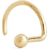 14k Gold Nose Stud, Real Solid Gold Minimalist Dot Nose Stud, Yellow Gold Tiny Cute Piercing Jewel;ry, Indian Minimalist Artisan Handmade Small Simple Boho Everyday Jewelry, Screw Bend, 20g