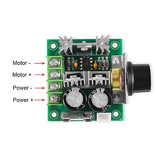12V-40V 10A PWM DC Motor Speed Controller, High Torque & Low Heat Radiation Frequency Controller with Knob-High Efficiency, Variable Speed Regulator Governor Switch