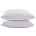 puredown Natural White Goose Feather Down Pillow Egyptian Cotton Cover 500 Fill Power King Size Set of 2