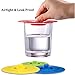 ME.FAN Silicone Cup Lids - Circle Cup Cover [5 Set] Anti-dust Airtight Seal Mug Cover - Hot Cup Lids/Spoon Holder - Silicone Drink Bowl Lids Bright Colors