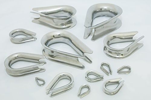 Type 316 Stainless Steel Wire Rope Thimbles (Wire rope diameter 3/16")