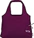 ChicoBag VITA Reusable Shopping Bag with Attached Pouch and Carabiner Clip, Compact, Designer Shoulder Tote, Boysenberry