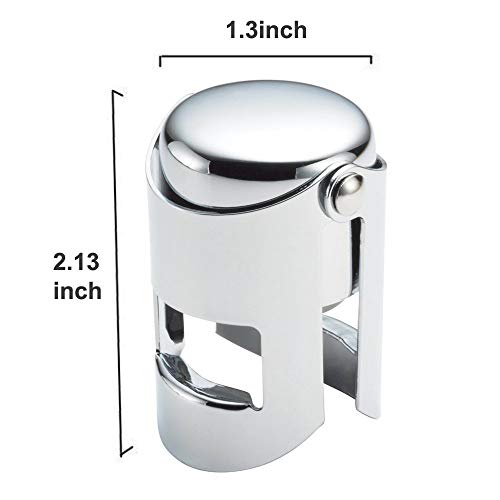 Stainless Steel Champagne Bottle Stopper Sparkling Wine Bottle Sealer-Silver