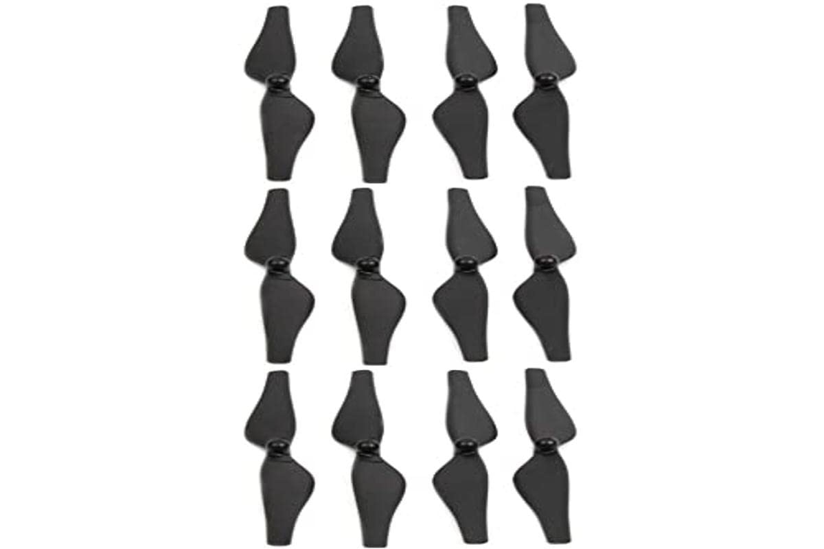 DR1 - Propellers for DJI Tello drones, Low noise, Quick Release, Folding, Aerodynamic Design, Minimum Noise, High Performance - 3 complete sets - Black and Silver