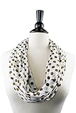Pop Fashion Women Infinity Scarf Polka Dot Zipper Pocket Scarf, Infinity Scarves (Brown)