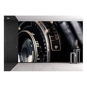 A Retro Camera Lens Close-Up - Removable Wall Mural | Self-Adhesive Large Wallpaper - 66x96 inches