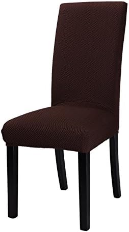 Homluxe Universal Spandex Stretch Dining Room Chair Slipcovers (2, Coffee)