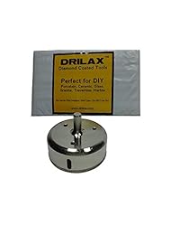 drilax 3 inch Diamond agujero sierra Broca, azulejos, vidrio, Acuarios, mármol, granito Countertop, cerámica, Porcelana, Coated Core Bits de corona (bricolaje cocina, cuarto de baño llave de la ducha, instalación