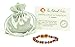 Baltic Amber Teething Bracelet/Anklet {0056} Mixed with Amethyst Beads - 5.5 inches - Amber Jewelry - Hand-Made from Natural Baltic Amber Beads (5.5 inches (14 cm), Cognac/Amethyst)