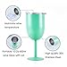 Stainless Steel Wine Glasses, 1 Pcs Keeper Premium Grade 304 Stainless Steel Wine Glasses 10 Oz Insulated Unbre Steel Cocktail Glass Wine Goblet Glass with Lid Great for Daily, Camping & Picnics Green