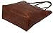 YALUXE Women's Vintage Style Leather Work Tote Shoulder Bag (UPGRADED 2.0) Deep Brown