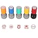 TEKEFT Pack of 5 Sorted Teachers Self-Inking Rubber Stamps Teacher Review Photosensitive Stamps for Education