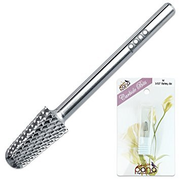 PANA Professional 3/32" Shank Size - Silver Safety Carbide Bit Medium Grit - Nail Drill Bit for Dremel Machine