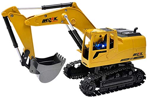 LKNJLL Fernbedienung LKW Bagger Spielzeug 8-Kanal Maßstab 1:24 RC Traktor mit Sounds 1 Batterien 2.4Ghz Aufbau-Spielzeug – Bild 4