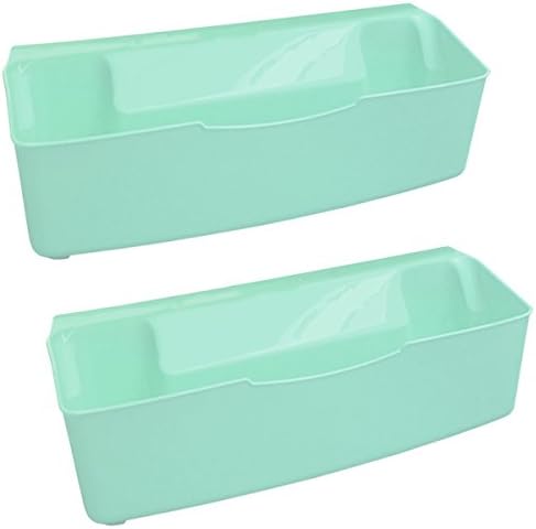 Performance Plastic Basket Wastebaskets Multifuctional Hanging Trash Can Waste Bins Deskside Recycling Garbage Bowls Can Containers (Pack of 2) (Teal Blue)
