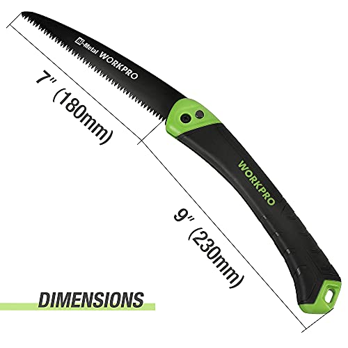 WORKPRO Folding Saw, Small Hand Pruning Saw with 7 Inch Blade, Portable