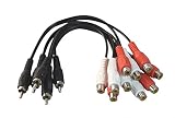 YCS basics RCA Splitter Cable. 1 Male to 2 Female Plugs 5 Pack