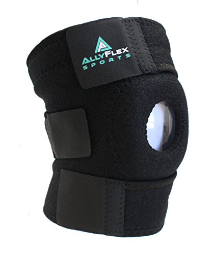 AllyFlex Open Patella Stabilizer Knee Brace - Strong Breathable Neoprene Knee Support for Stabilizing Patella Dislocation Tracking Arthritis Meniscus Tear ACL MCL