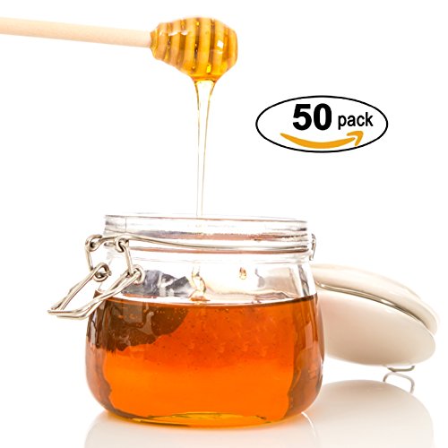 Honey dipperz 50 pack - 6" inches long (16cm) wood…