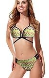 Surenow Womens Triangle Bikini Set multicolor Swimsuit