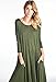 12 Ami Solid 3/4 Sleeve Pocket Loose Maxi Dress (S-3X) - Made in USA