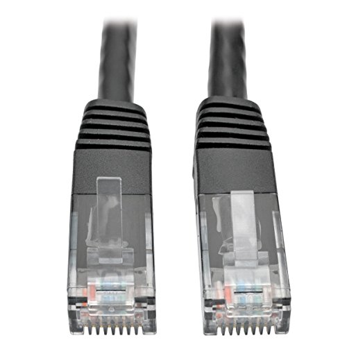 Tripp Lite Cat6 Cat5e Gigabit Molded Patch Cable RJ45 M/M 550MHz Black 35ft 35' (N200-035-BK)