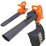 TACKLIFE Leaf Vacuum, 12 Amp 3-in-1 High Performance, Variable Speed Up to 240 MPH Blower GBV01A, Gray/Orange
