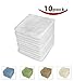 Pacific Linens soft washcloths for face Hand Fingertip Towels 12 Pack 100% Cotton White 12x12 inch for kids wash cloths for body and face 12 pack sets