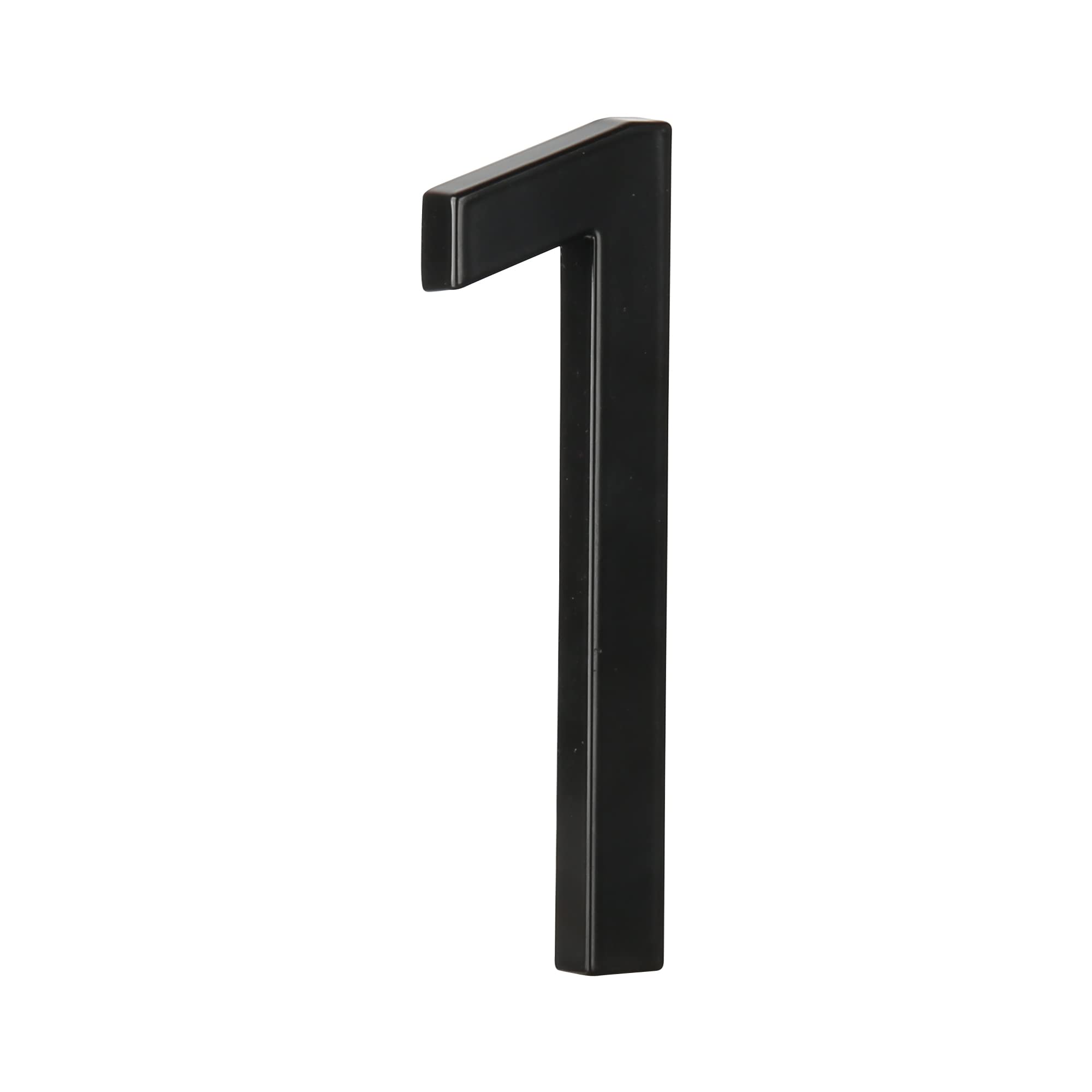 HASWARE 5" Floating House Number for Outside, Zinc Alloy Modern Outdoor Address Sign for Yard Street and Mailbox, Address Numbers and Letters for House (1, Black)