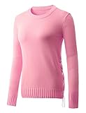 REGNA X Basic women's crew neck rope knit sweater