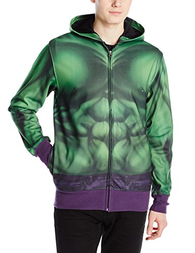 Marvel Men's Buff Hulk Sublimated Costume Hoodie