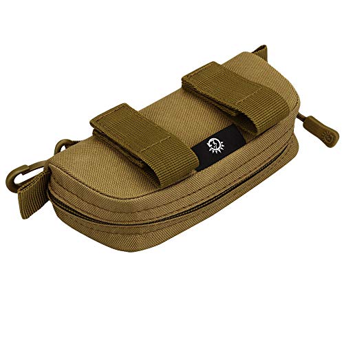 Efanr Eyeglasses Case MOLLE Modular Hardshell Sunglasses Case Tactical Zipper Eyeglass Holder Stand with Clip - Thumbnail 2