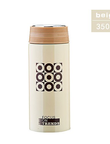 May Flower Cup Stainless Steel Vacuum Bullet Head Hot Water Cup 350ML , silvery
