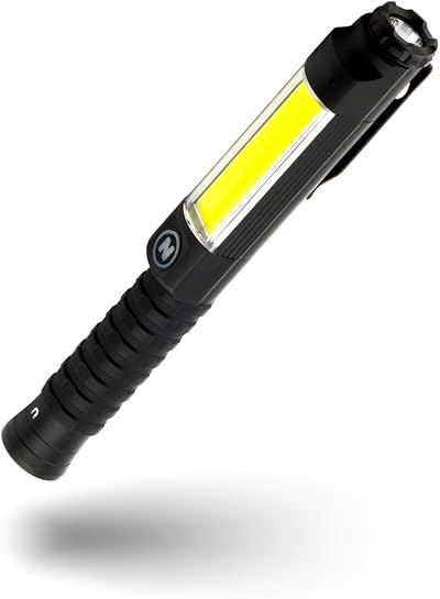 NEBO Big Larry 3 Light 600 Lumen Work Light Red Hazard + 220 Lumen Top Light