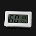 WINGONEER® 2-in-1 Digital LCD Embedded Thermometer Hygrometer with External for Reptile Incubator Aquarium Poultry - White