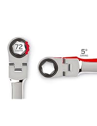 TEKTON WRN77003   Llave de carraca extra larga con cabeza flexible (5 16" x 3 8")