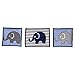 Bacati 10-Piece Elephants Nursery-in-A-Bag Crib Bedding Set with Long Rail Guard, Blue/Grey