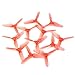EMAX 12pcs AVAN 3024 Props 3inch 3-Blade PC Propellers 6CW 6CCW for fpv mini drone like Babyhawk-R (Transparent red)