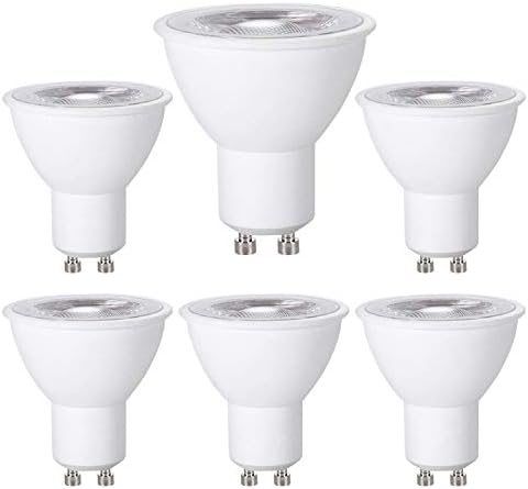 Bright GU10 Spotlight LED Bulb, 6.6W COB Chip, 38° Beam Angle, Warm White 220V-240V, Dimmable Led Lamp Controlled by Led Dimmer Switch for Down Light, Recessed Light, 6 Pack, Artpad