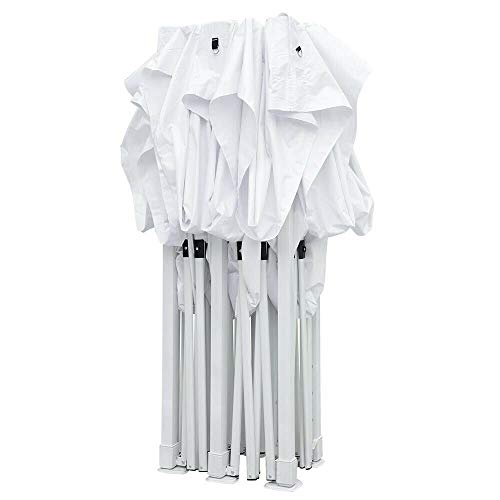 AyaMastro White Outdoor 10' x 20' Gazebo Canopy Garden Shelter Party Wedding Tent w/Detachable Sidewall & Carry Bag with Ebook