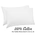 LANCON Kids 2 Pack Toddler Pillowcases for Pillows Sized 13x18 and 14x19, 100% Cotton, Hypoallergenic & Machine Washable (White)