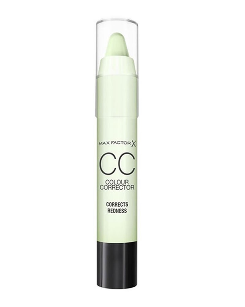Max Factor Colour Corrector Stick, Green, Full Coverage with Colour Correcting Formula and Precision Crayon, 3 g