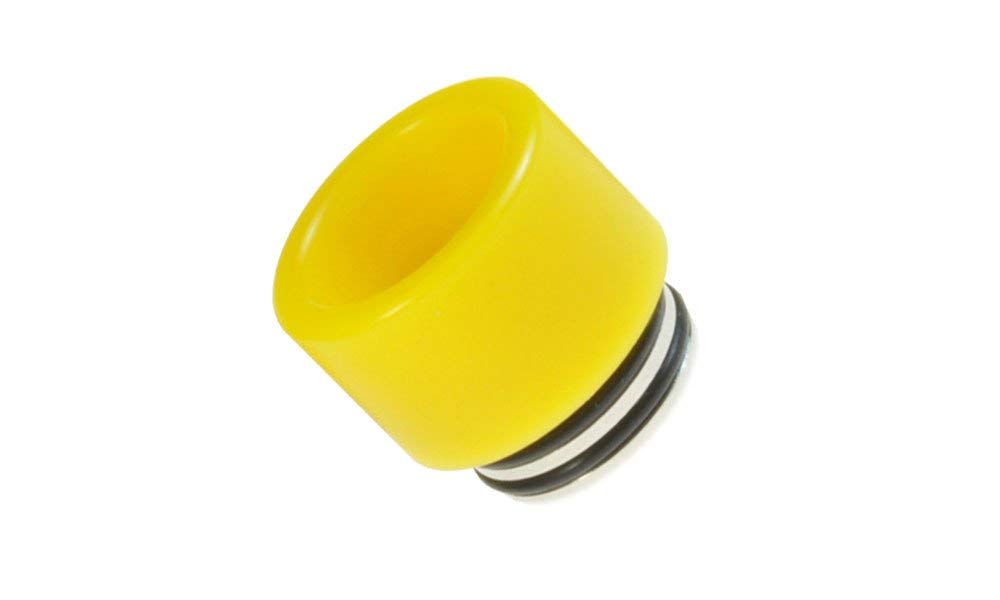 Armerah 810 Drip Tip eCig Mouthpiece Short/Wide Coloured-POM/Stainless-Steel Single Yellow