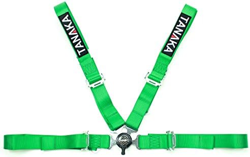 Tanaka 4-point Camlock Racing Harness Seat Belt One Set (for one seat) (Green)