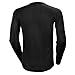 Helly Hansen Men's Lifa Stripe Crew Lightweight Breathable Moisture Wicking Thermal Baselayer, 998 Black, Large