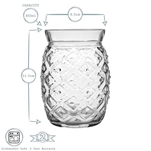 Bormioli Rocco 24 Stück Sour Ananas Cocktail-Gläser Set - Dekorative Tropical Tiki Bar Tumblers Trinken - 455ml – Bild 4